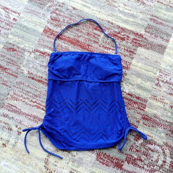 Strapless Halter Takini Lace Swim Top - Picture 1 of 7